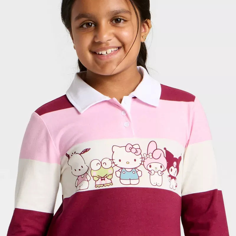 Hello Kitty and Friends Girls Striped Rugby Dress