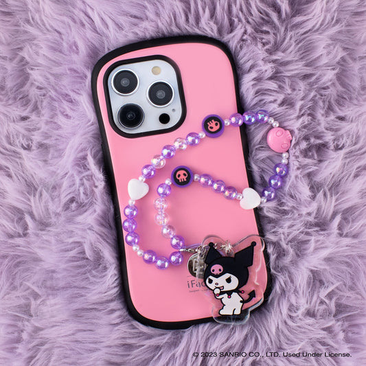 Kuromi Beaded Charm Mobile Phone Wrist Strap