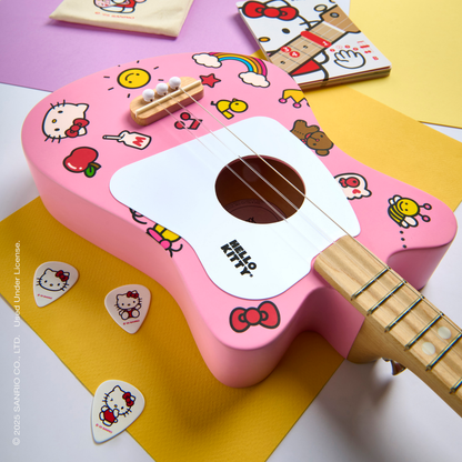 Hello Kitty x Loog Kids Mini Acoustic Guitar (Pink)
