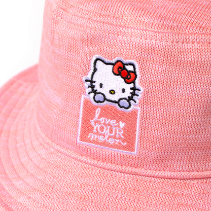 Hello Kitty x Love Your Melon Speckled Hero Bucket Hat (Pink)