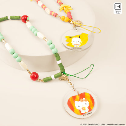 Hello Kitty Apple Beaded Charm Mobile Phone Wrist Strap
