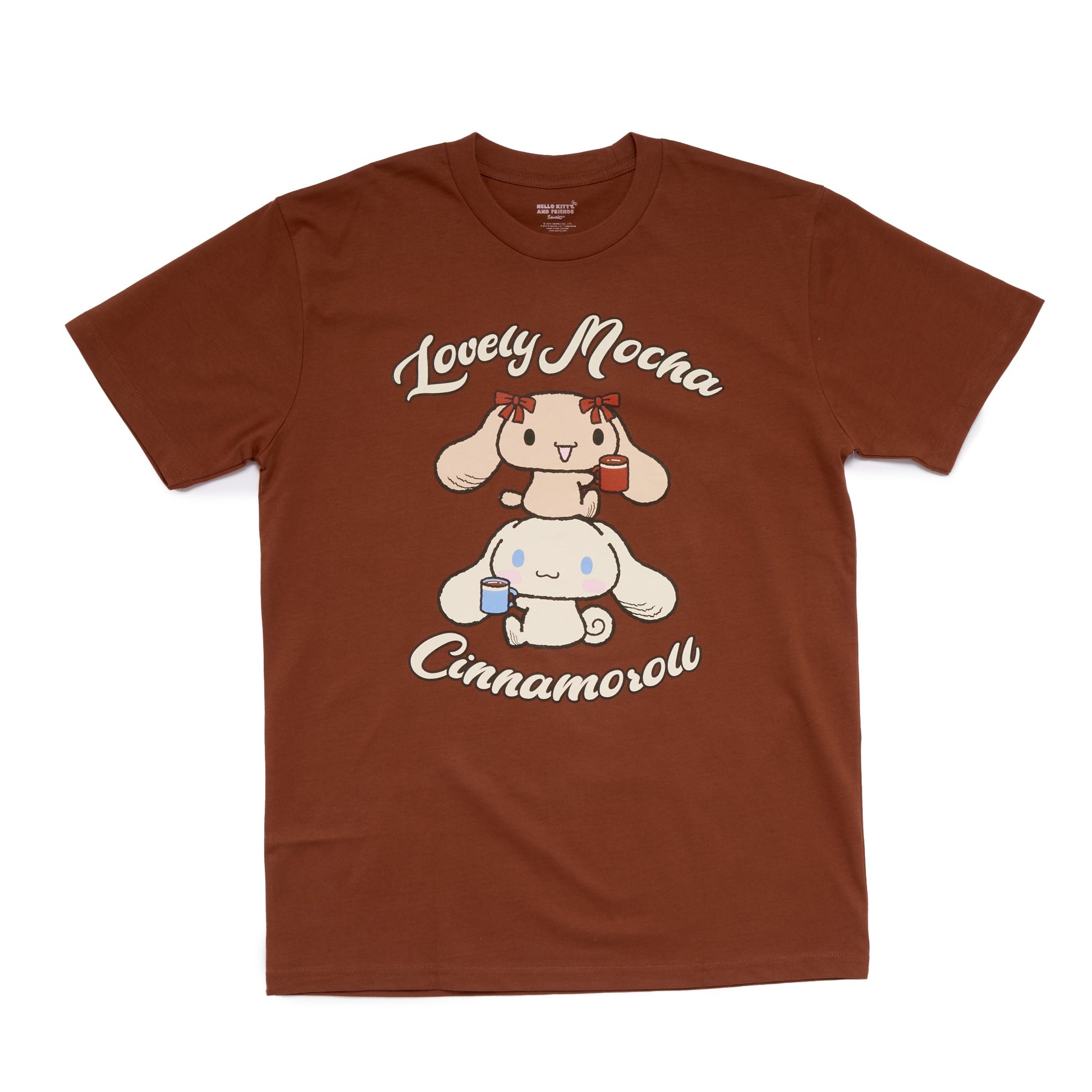 Lovelymocha and Cinnamoroll Adult Mugs Tee (Brown)