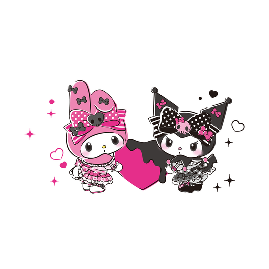 My Melody 50th Anniversary and Kuromi 20th Anniversary Tee (Hearts)