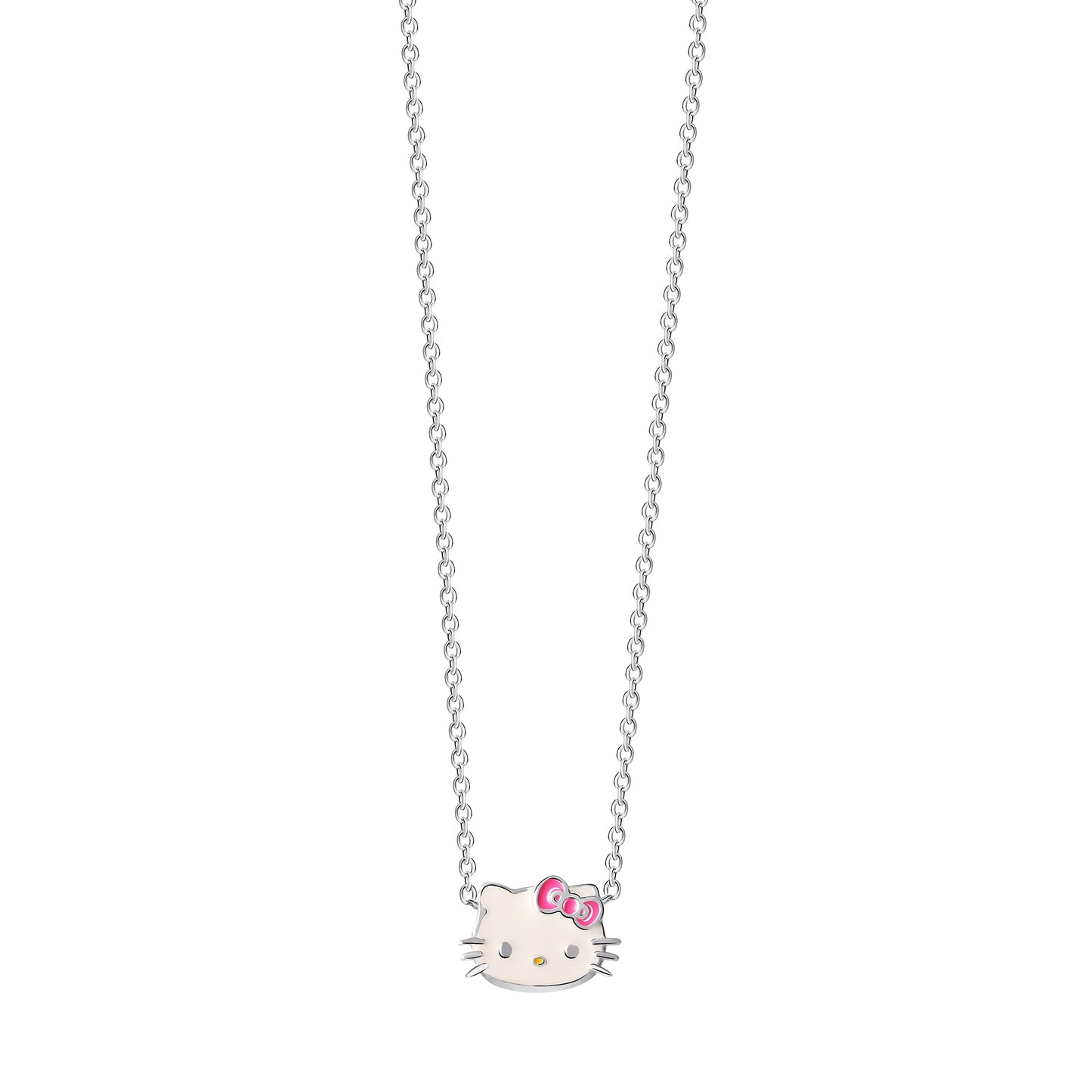 Hello Kitty Sterling Silver Enamel Necklace