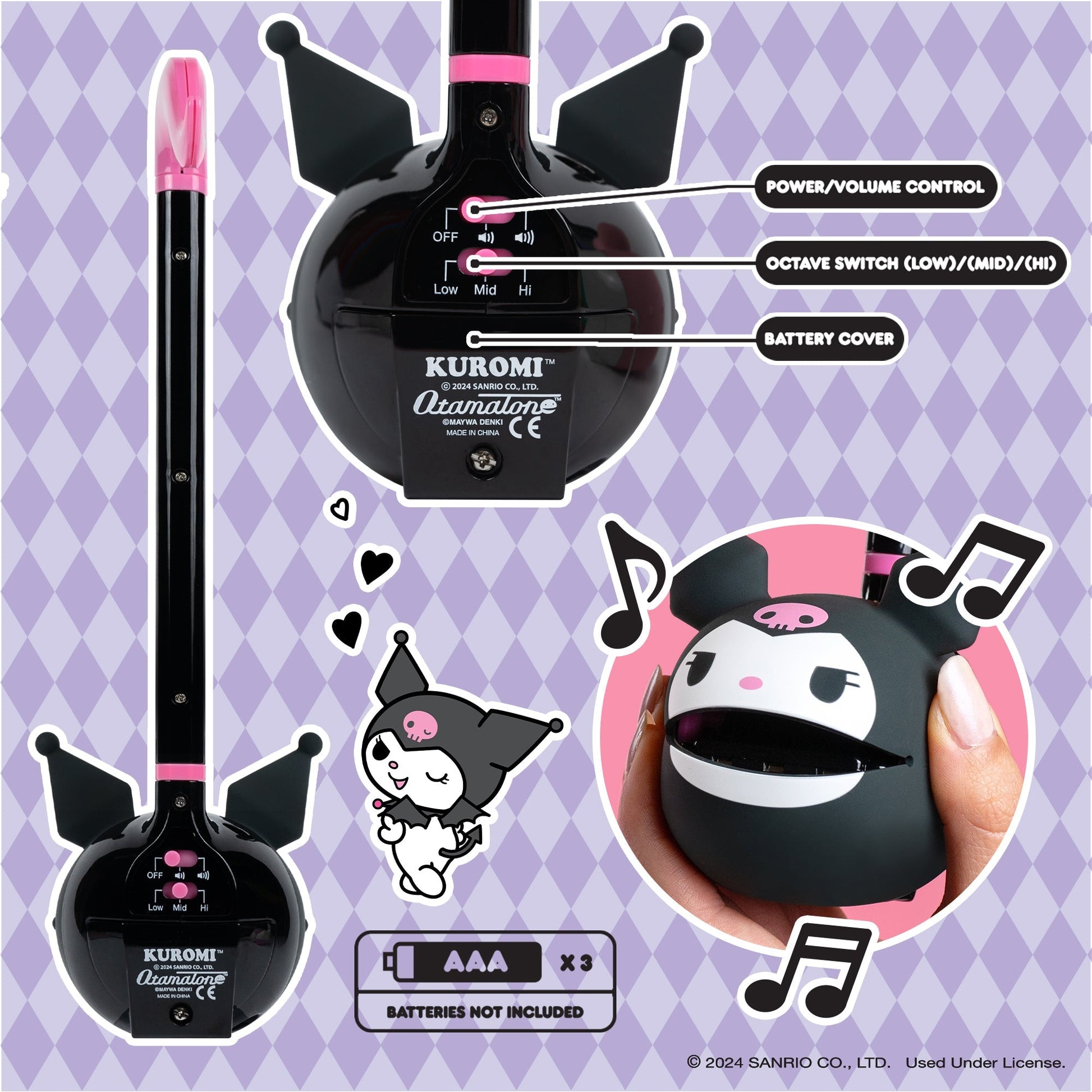 Kuromi Otamatone Musical Toy