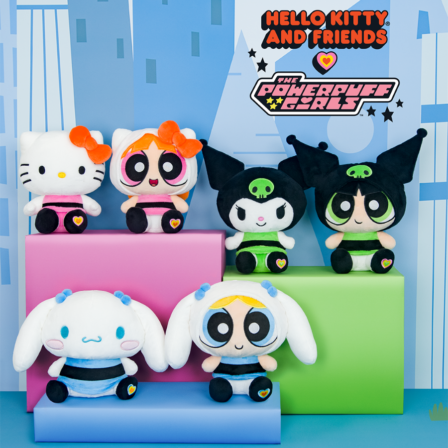 Hello Kitty and Friends x Powerpuff Girls 8" Plush Set