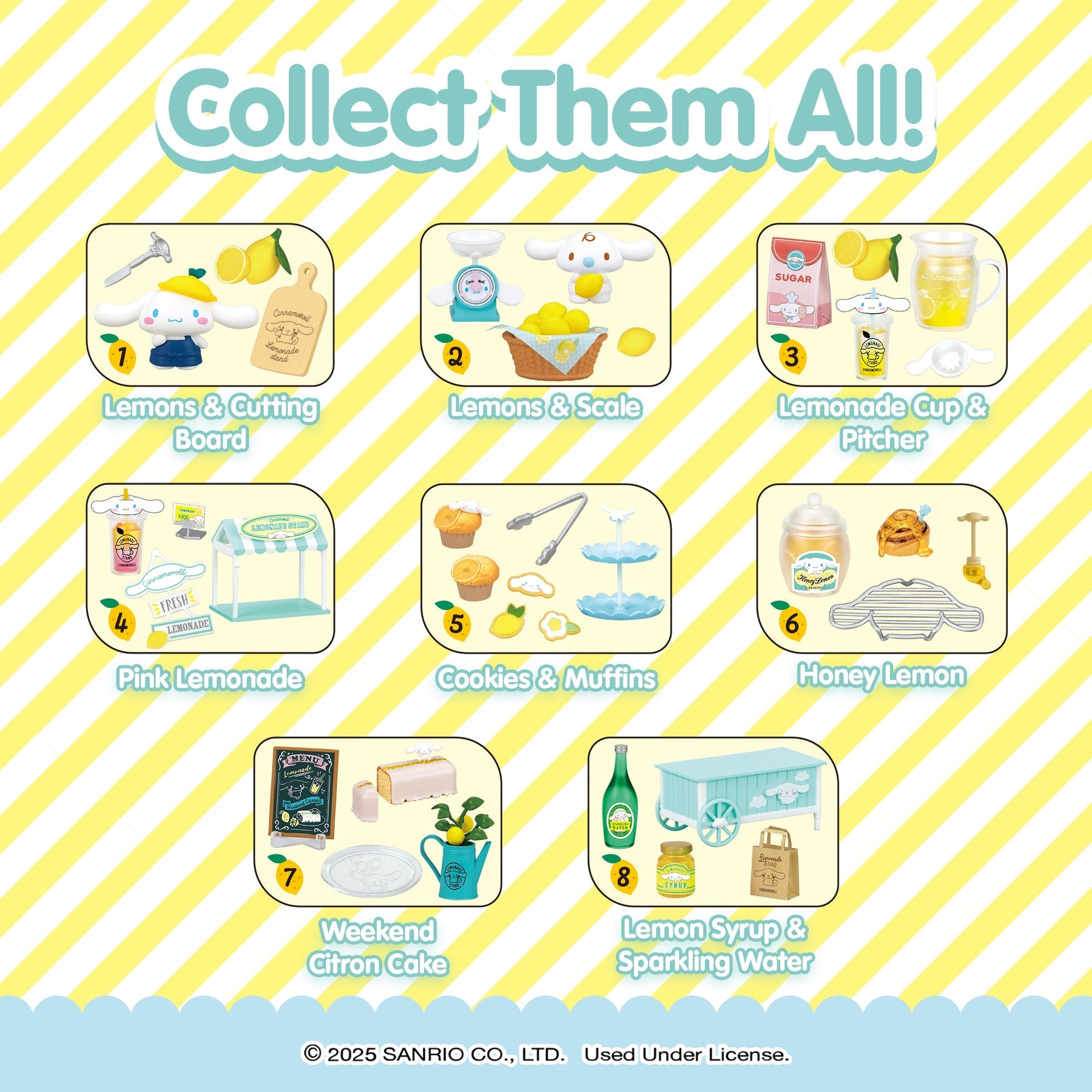 Re-Ment Cinnamoroll's Lemonade Stand Blind Box Figure Set