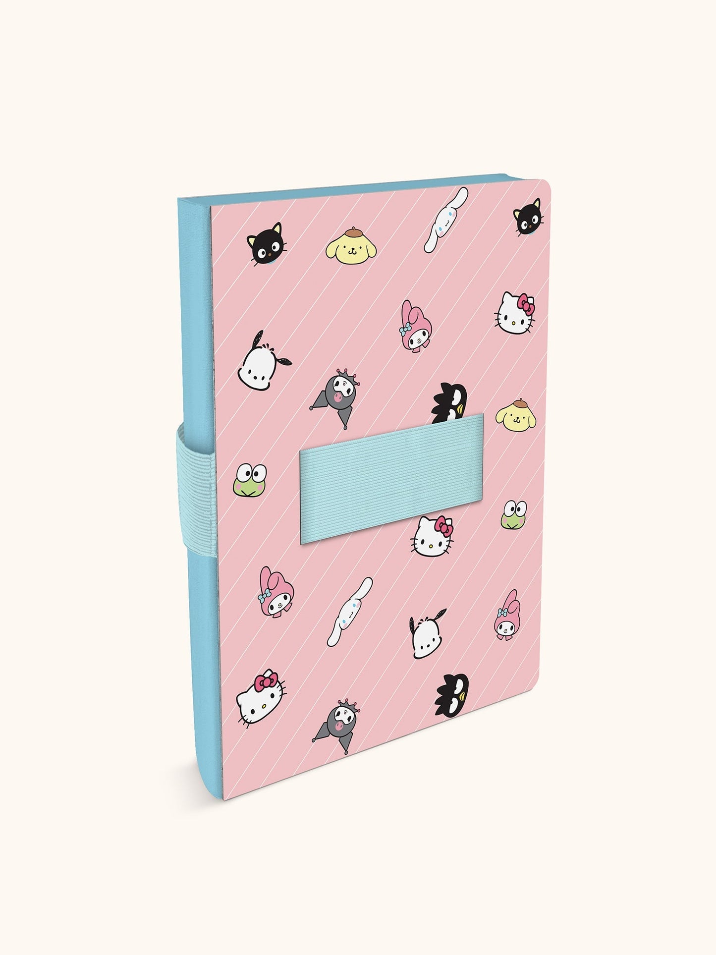 Hello Kitty and Friends x Studio Oh! Pink Pinstripe Casey Notebook with Phone Loop