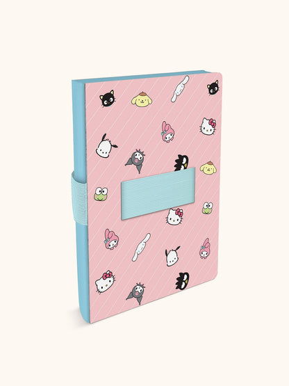 Hello Kitty and Friends x Studio Oh! Pink Pinstripe Casey Notebook with Phone Loop