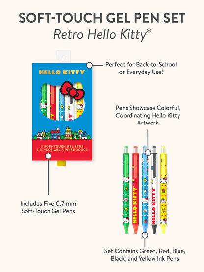 Hello Kitty x Studio Oh! Retro Red Soft-Touch Gel Pens
