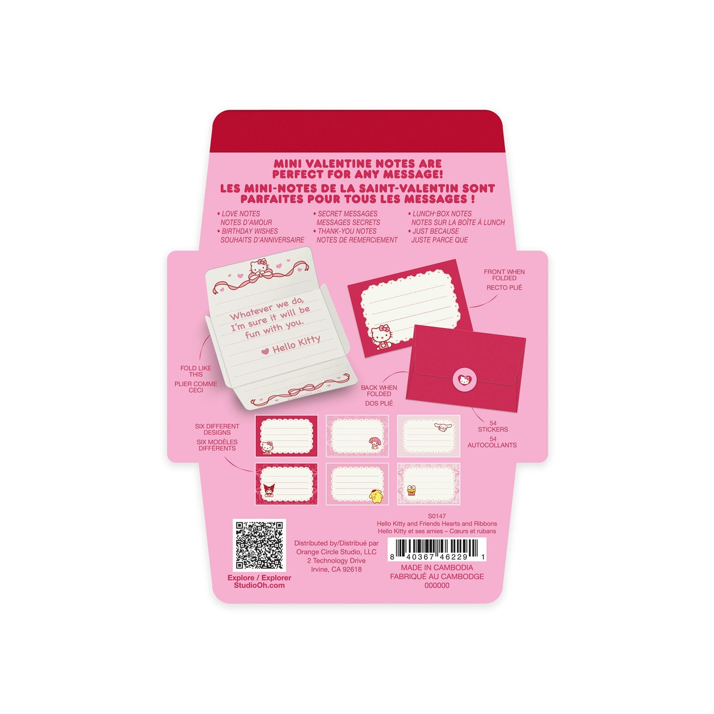 Hello Kitty and Friends x Studio Oh! Mini Valentine Notes