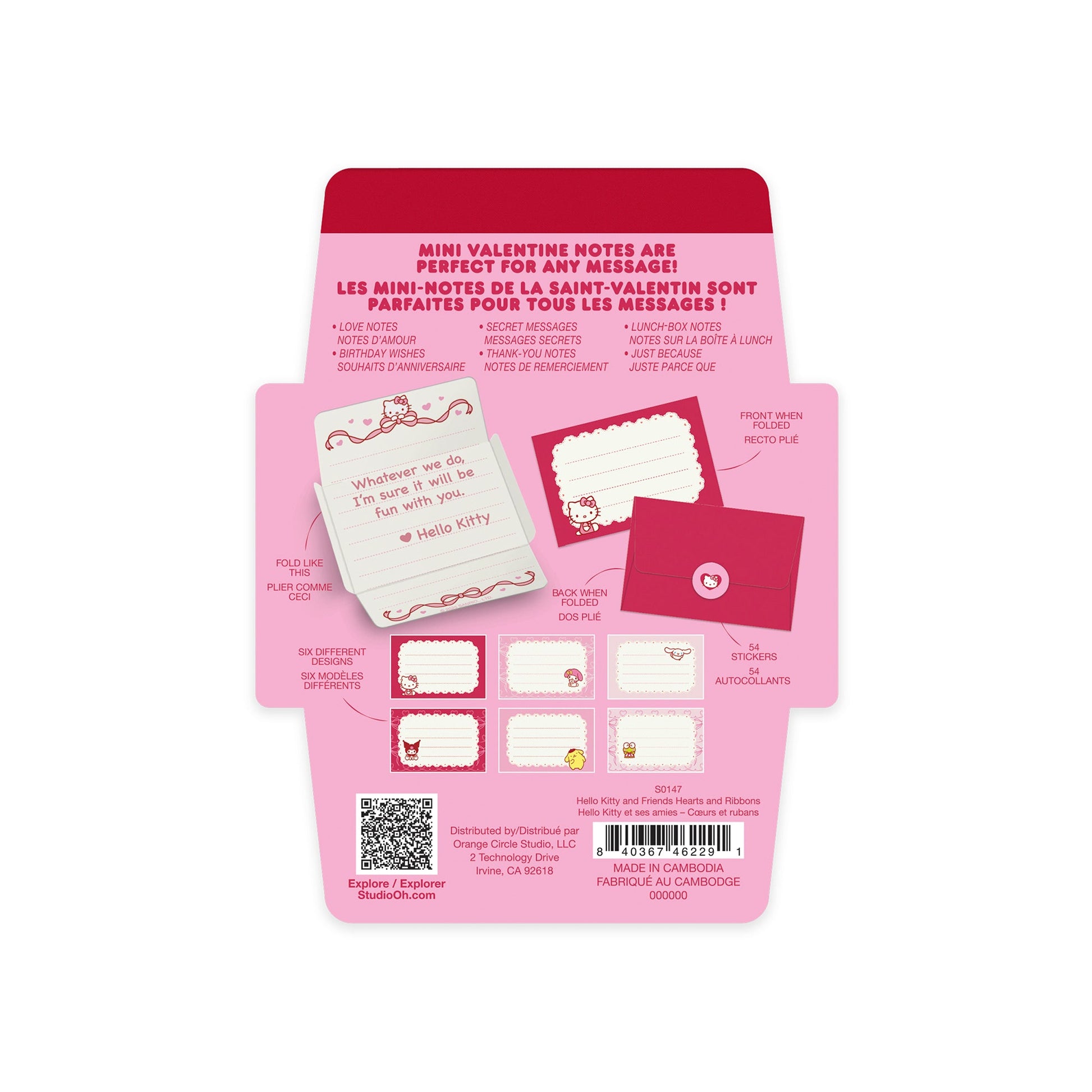 Hello Kitty and Friends x Studio Oh! Mini Valentine Notes