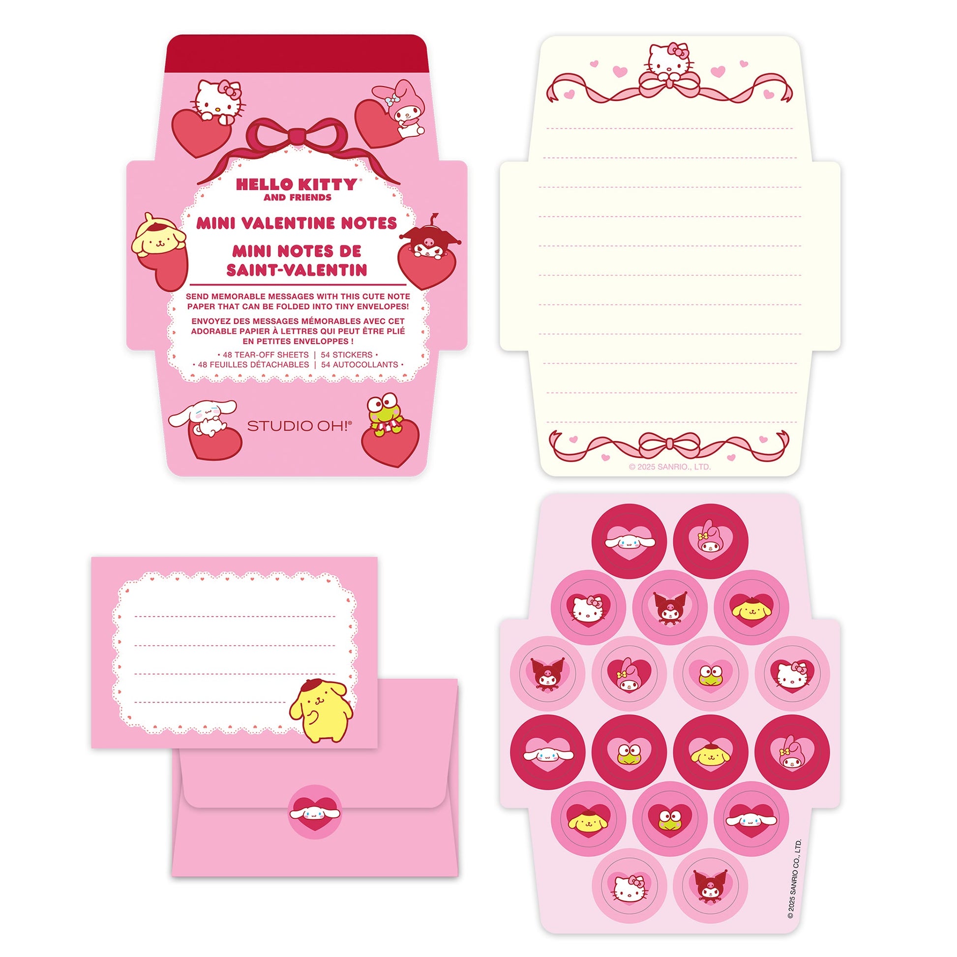 Hello Kitty and Friends x Studio Oh! Mini Valentine Notes