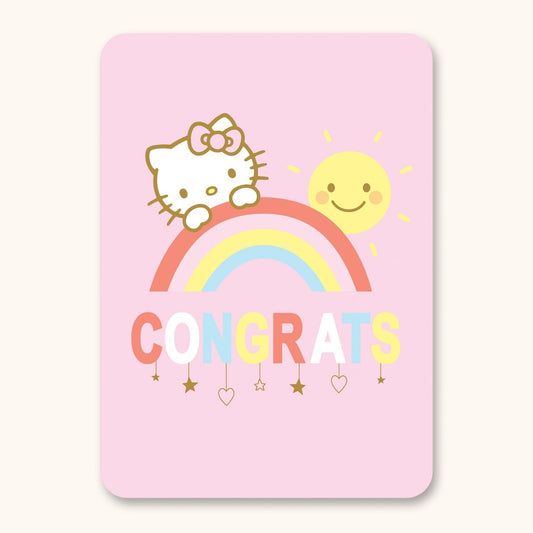 Hello Kitty x Studio Oh! Rainbow Dreams Congratulations Deluxe Greeting Card