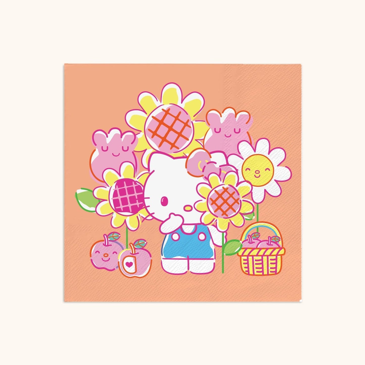 Hello Kitty x Studio Oh! Garden Doodle Beverage Napkins
