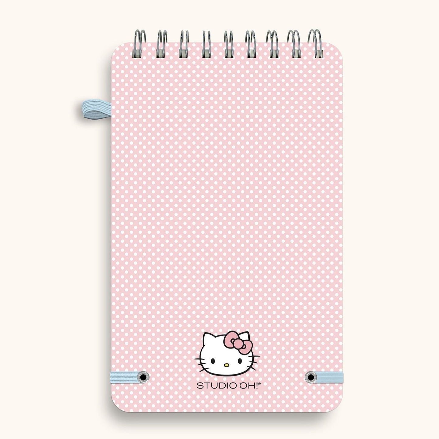 Hello Kitty Hello Kitty x Studio Oh! Classic Pink Top-Spiral Notebook with Pocket & Pen Loop