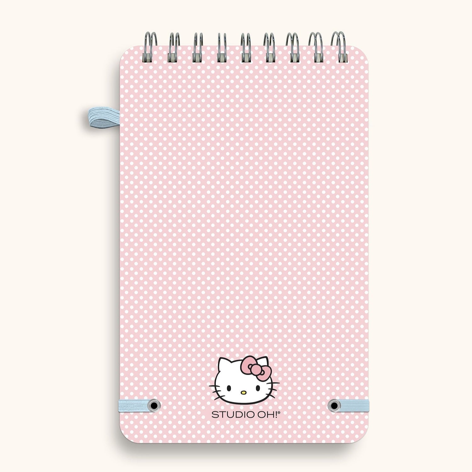 Hello Kitty Hello Kitty x Studio Oh! Classic Pink Top-Spiral Notebook with Pocket & Pen Loop