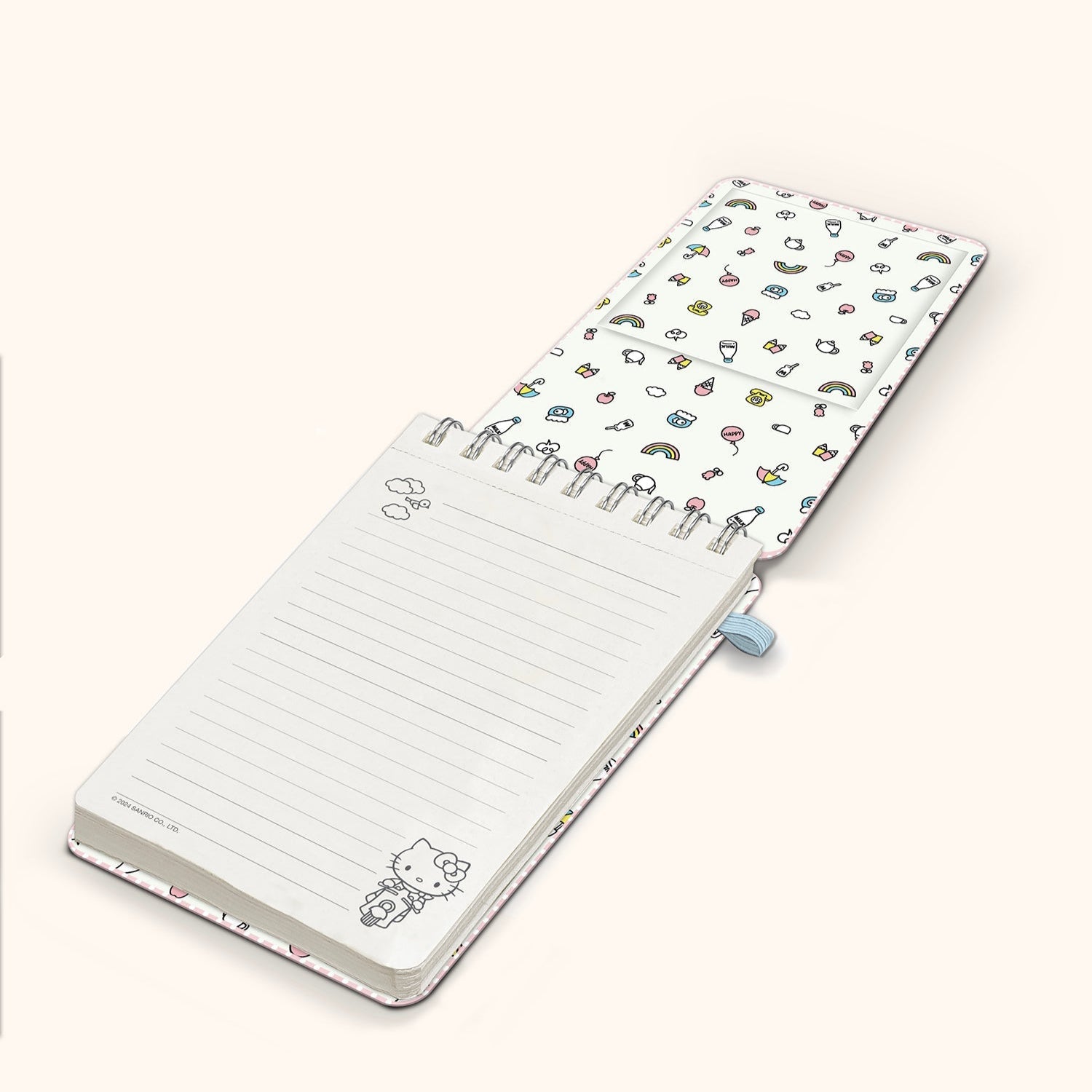 Hello Kitty Hello Kitty x Studio Oh! Classic Pink Top-Spiral Notebook with Pocket & Pen Loop