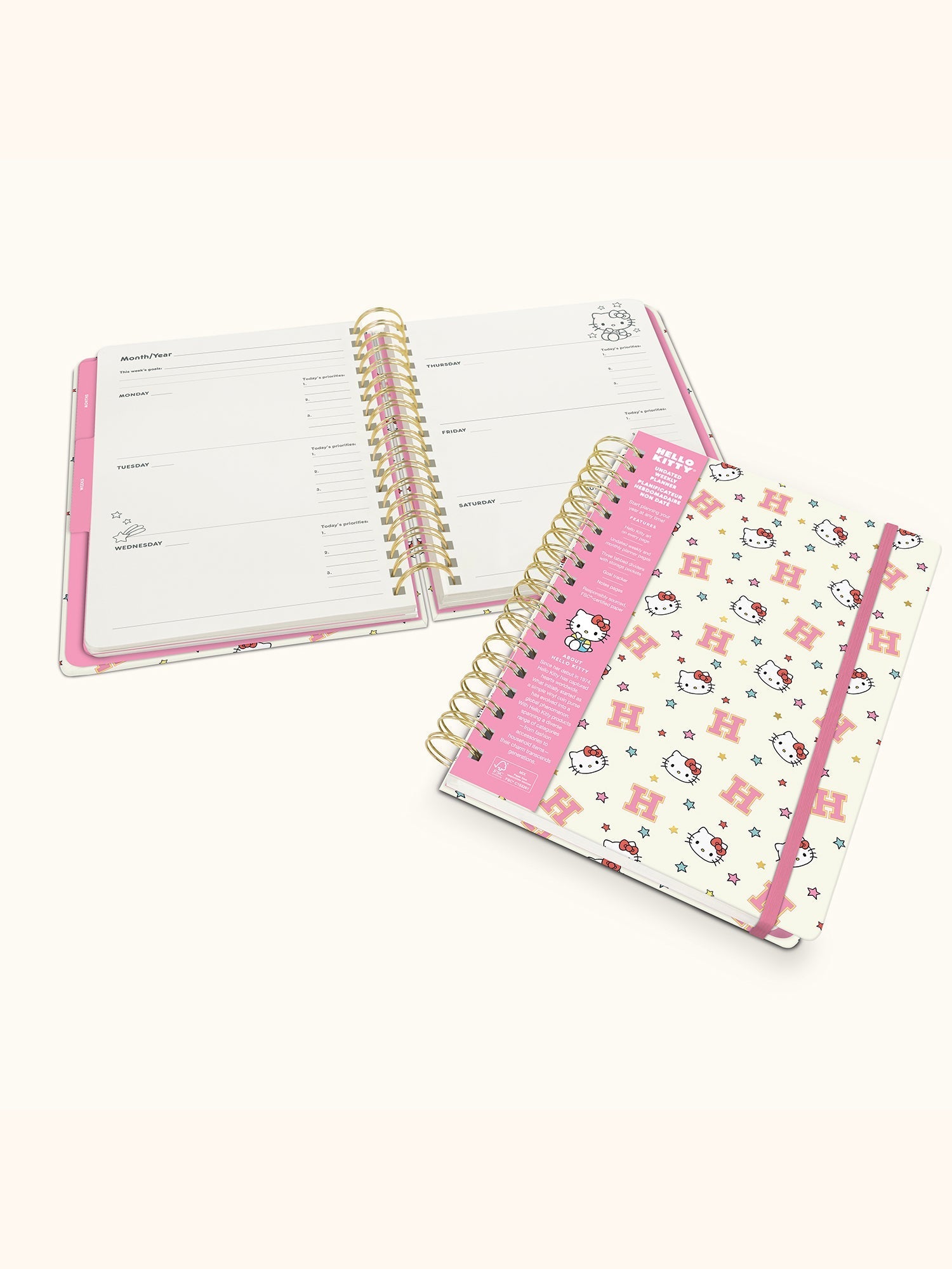 Hello Kitty x Studio Oh! College Letters Tri-Tab Planner
