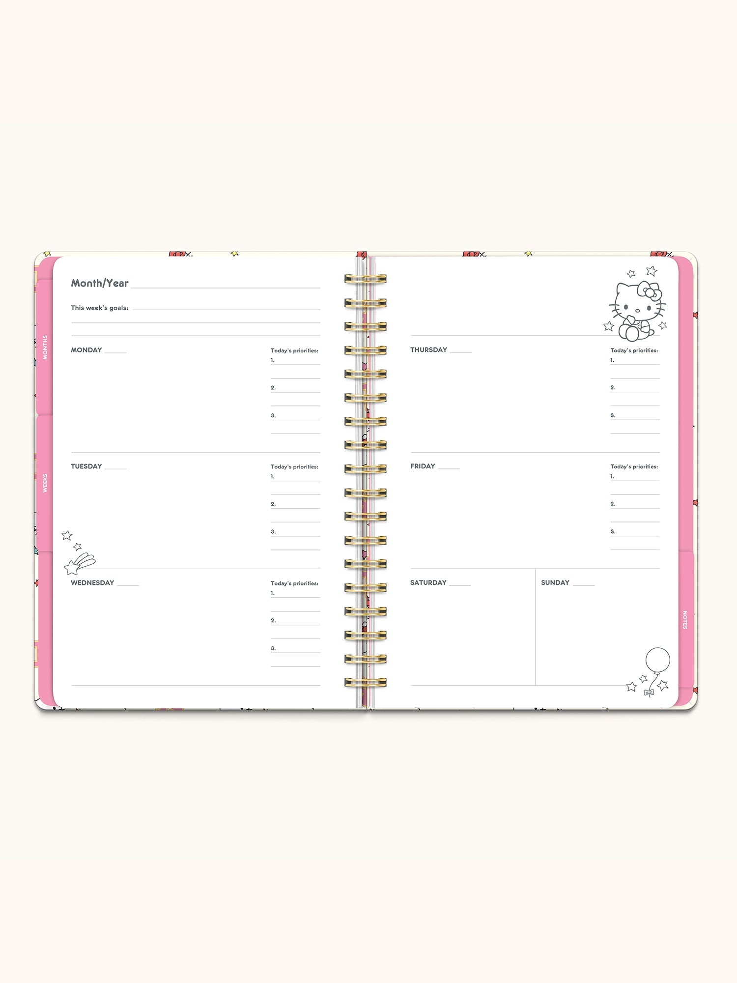 Hello Kitty x Studio Oh! College Letters Tri-Tab Planner
