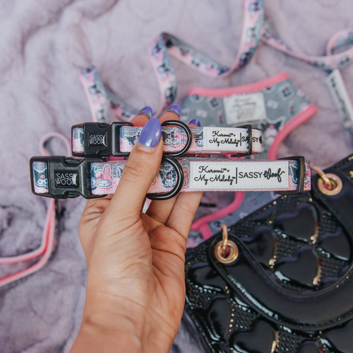 My Melody & Kuromi x Sassy Woof Dog Collar