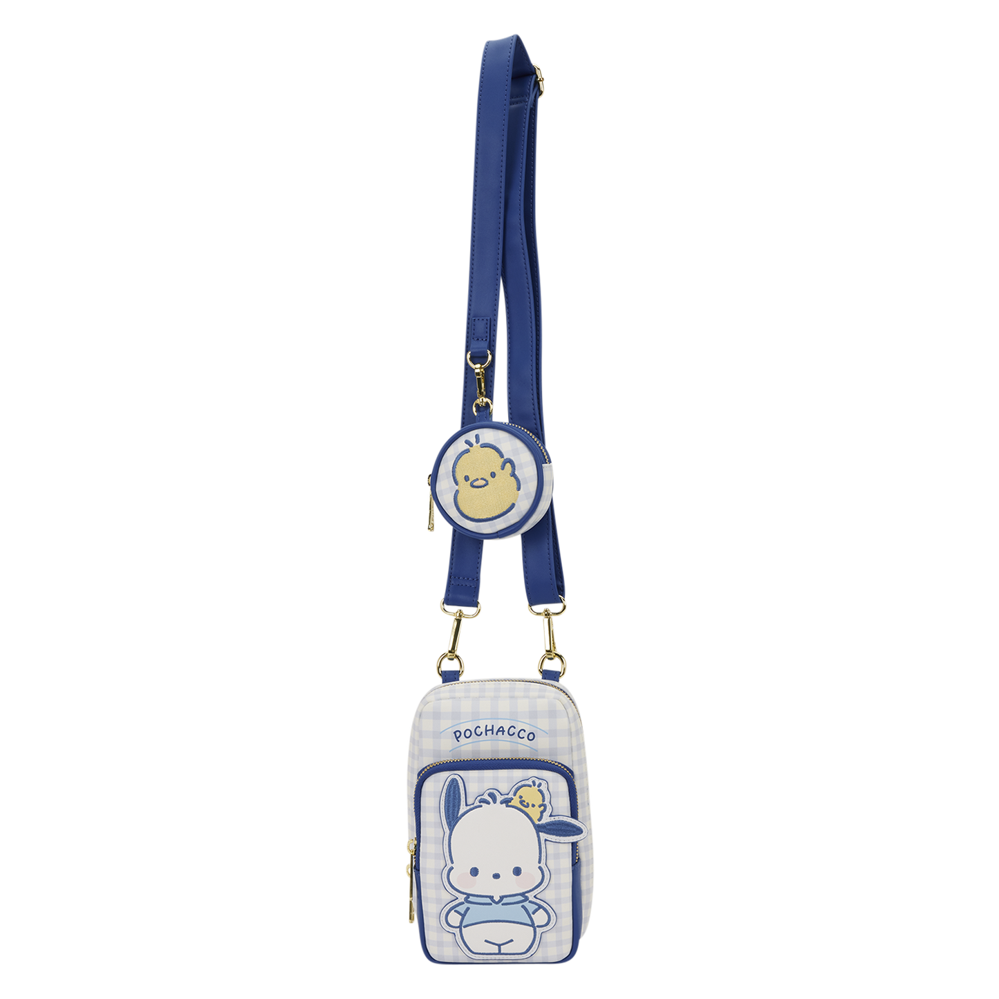 Pochacco x Loungefly Butterfly Gingham Crossbody Bag with Coin Purse