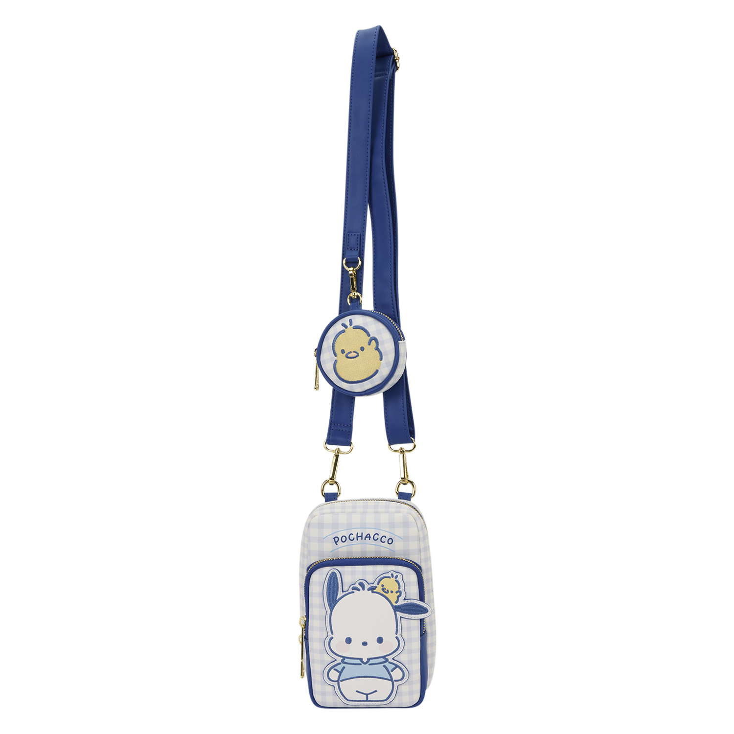 Pochacco x Loungefly Butterfly Gingham Crossbody Bag with Coin Purse