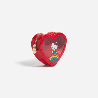 Hello Kitty x Stoney Clover Lane Clear Front Heart Pouch (Apple)