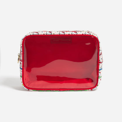 Hello Kitty x Stoney Clover Lane Clear Front Large Pouch (Hello Kitty Ribbon Stripe)