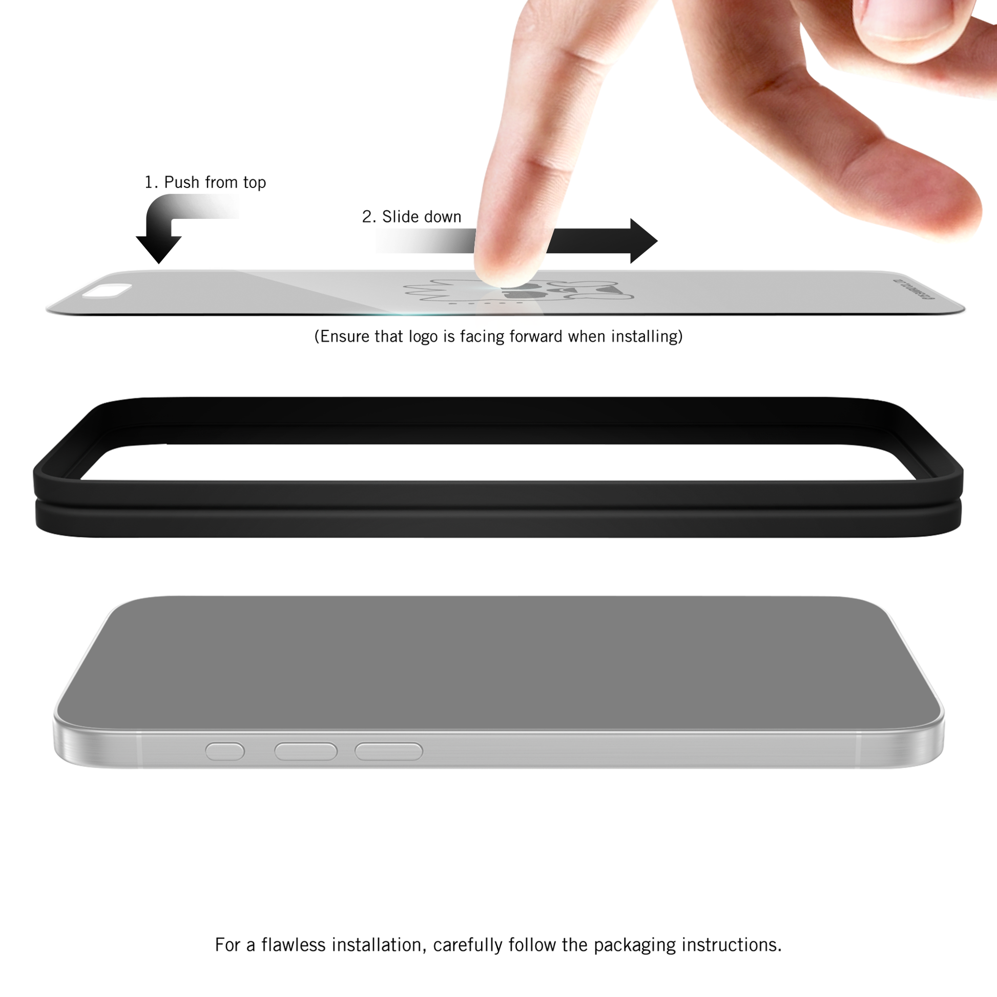 Badtz-Maru x Screen Skinz Thinking iPhone Clear Screen Protector