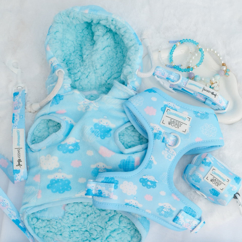 Cinnamoroll x Sassy Woof Reversible Sherpa Dog Jacket (Clouds)