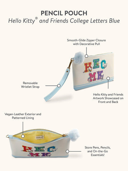 Hello Kitty and Friends x Studio Oh! College Letters Blue Pencil Pouch