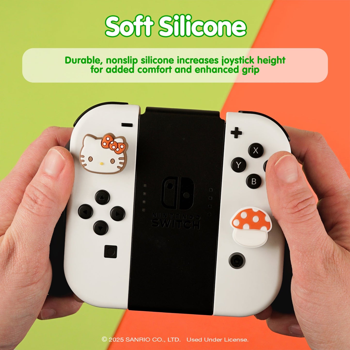 Hello Kitty and Friends Mushroom Nintendo Switch Grip Caps (Hello Kitty + My Melody)
