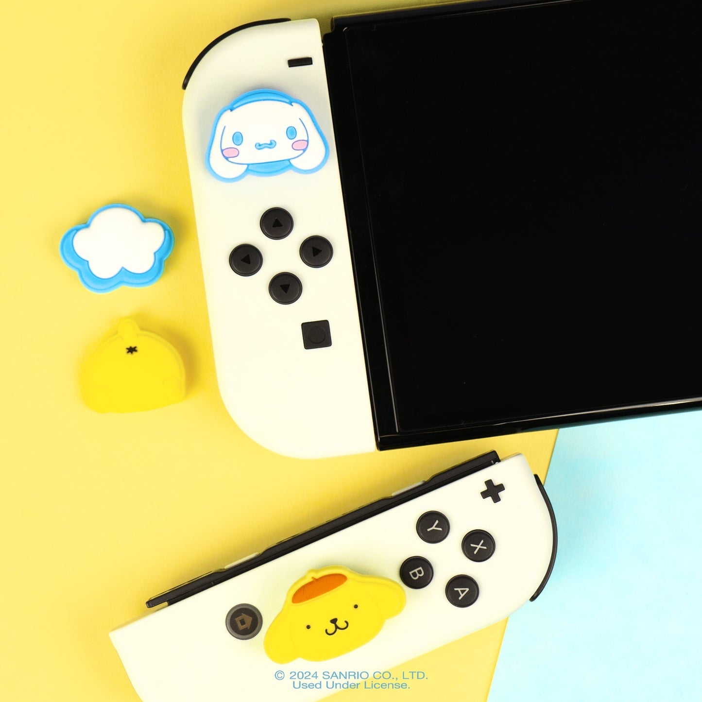 Hello Kitty and Friends Nintendo Switch Grip Caps (Cinnamoroll + Pompompurin)