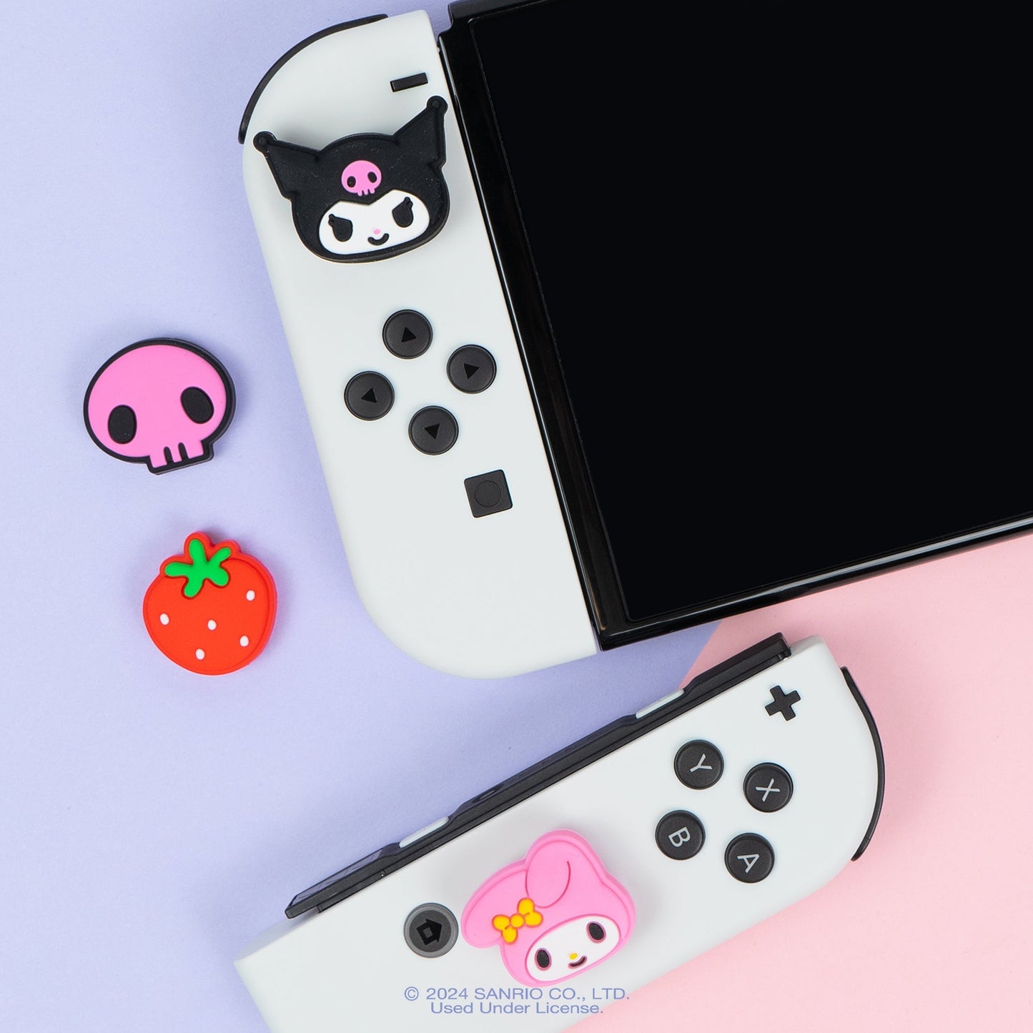 Hello Kitty and Friends Nintendo Switch Grip Caps (Kuromi + My Melody)