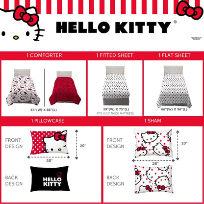 Hello Kitty Polka Dot Party Bedding Set