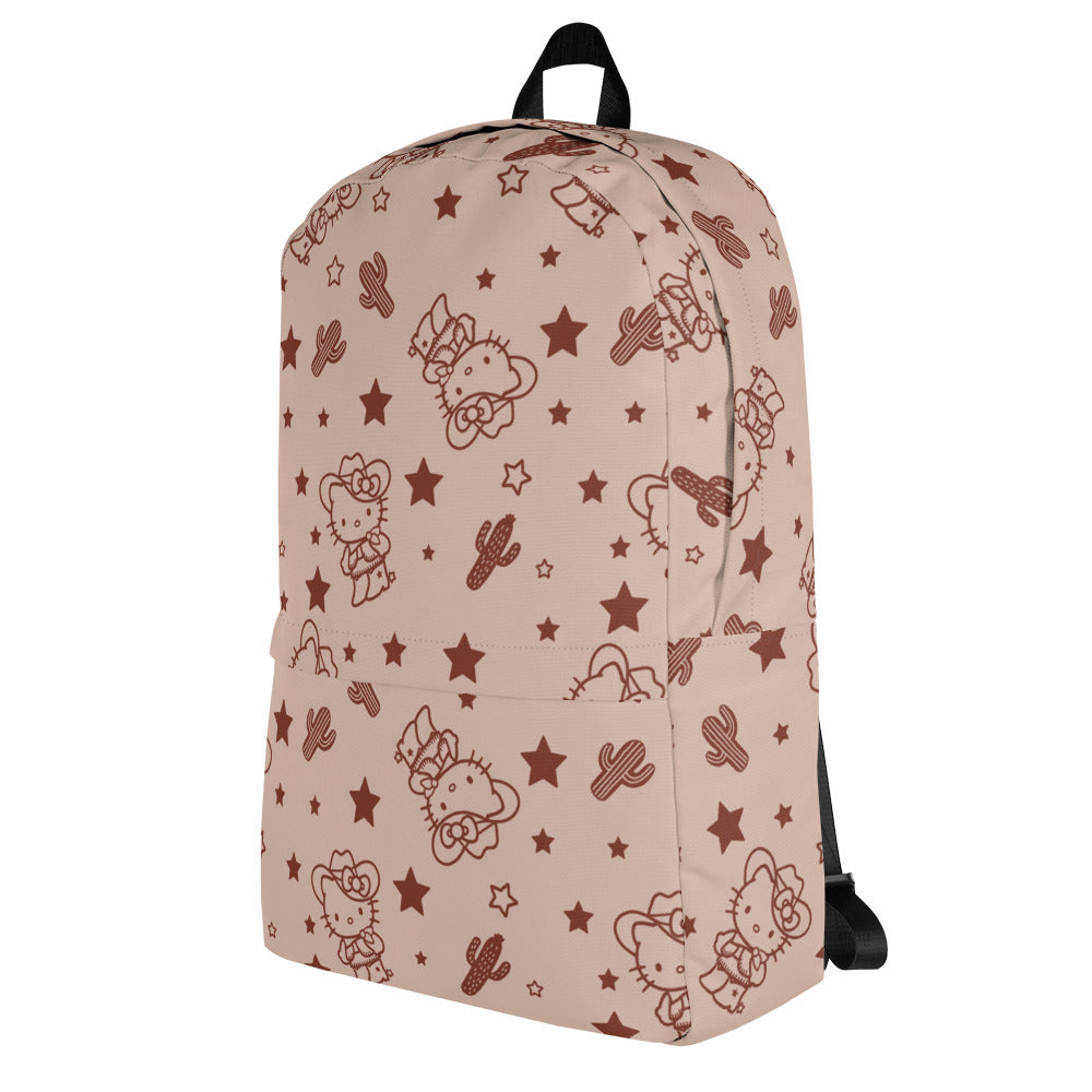 Hello Kitty Tan Western All-over Print Backpack