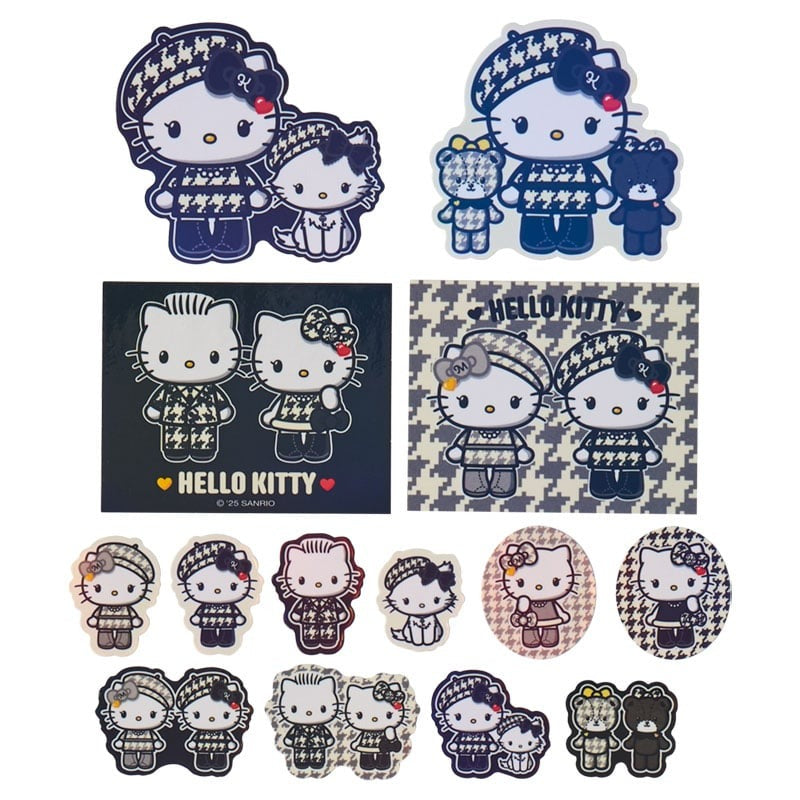 Hello Kitty 24-pc Sticker Pack (Monochrome Birthday Twins Series)