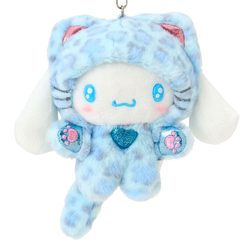 Cinnamoroll Plush Mascot Keychain (Leopard Cat Series)