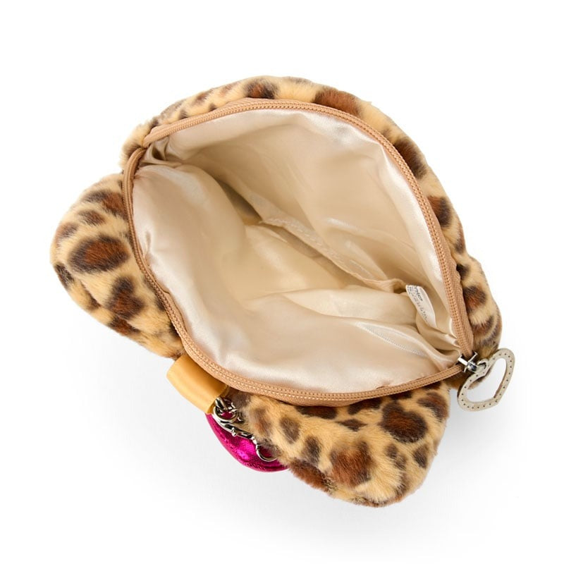 Hello Kitty Brown Plush Mini Pouch (Leopard Cat Series)