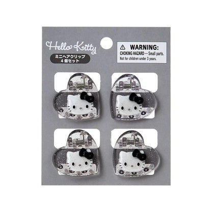 Hello Kitty 4-pc Mini Glitter Hair Clip Set (Silver)