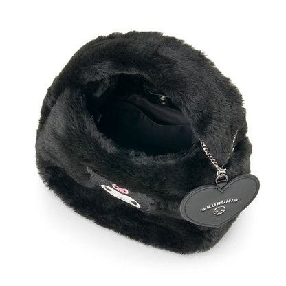 Kuromi Plush Boa Crossbody Bag