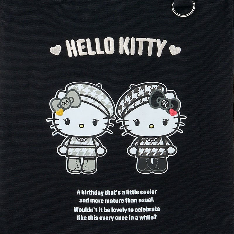 Hello Kitty Tote Bag (Monochrome Birthday Twins Series)