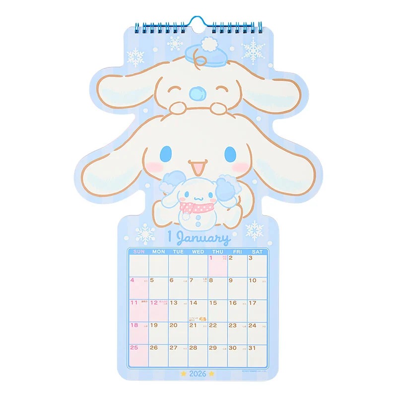 Cinnamoroll 2026 Die-Cut Wall Calendar