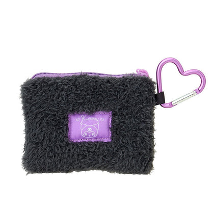 Kuromi Fuzzy Mini Zipper Pouch