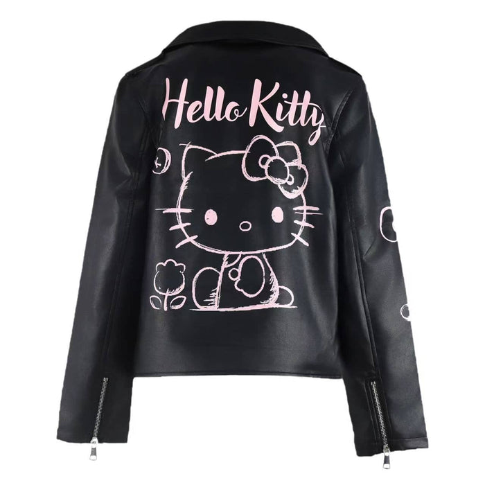 Hello Kitty x Lola + The Boys Kids Graffiti Biker Jacket (Black)
