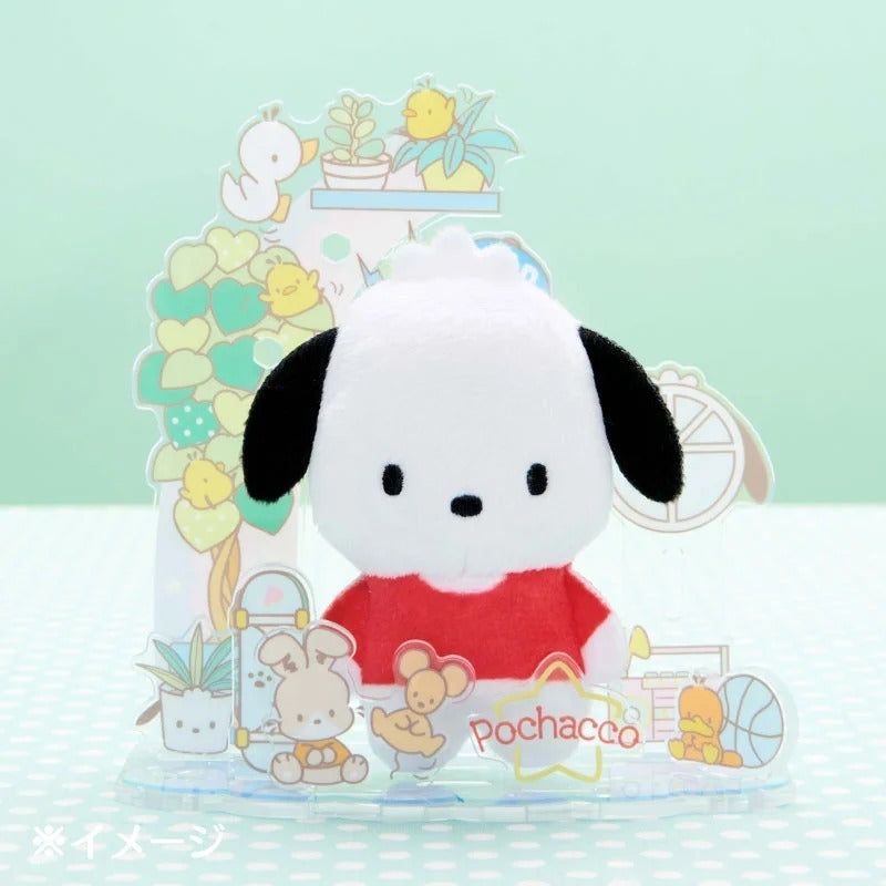 Pochacco Mini Plush & Acrylic Stand Set (Nuikatsu Plushie Life Series)