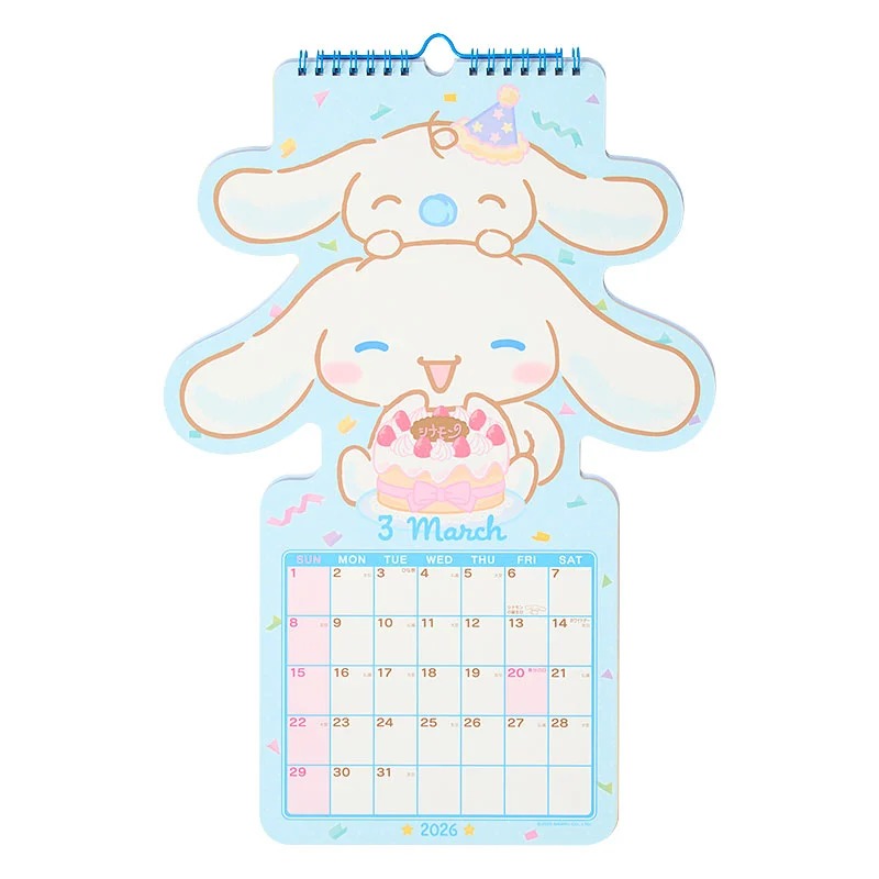 Cinnamoroll 2026 Die-Cut Wall Calendar