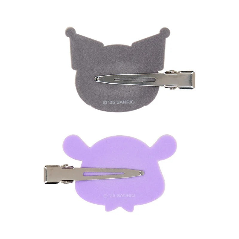 Kuromi Besties Flocked Mini Hair Clip Set
