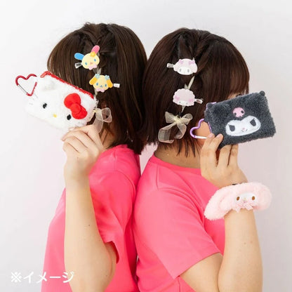 Kuromi Fuzzy Mini Zipper Pouch